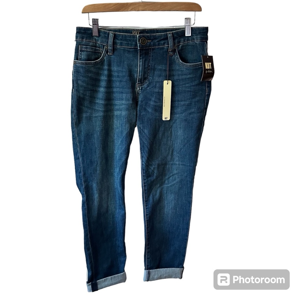 Kut from the Kloth Boyfriend Jeans Cuffed Size 6 NWT